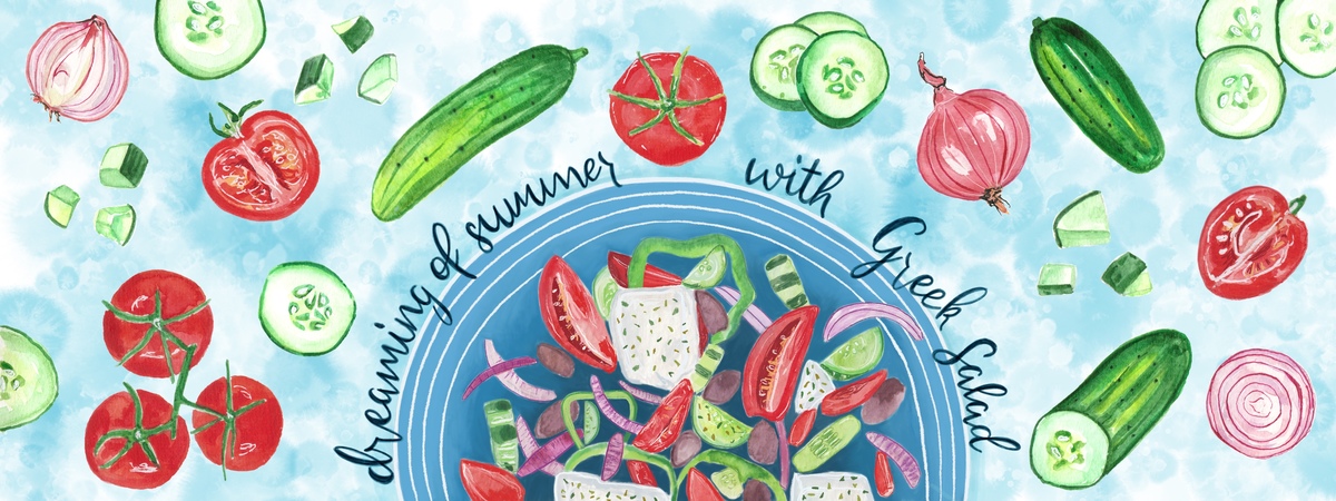 Dreaming of Summer with Greek Salad by Cloudy King