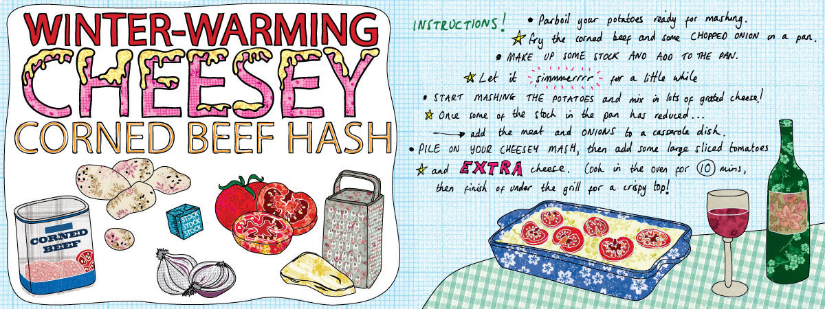 Winter-Warming Cheesey Corned Beef Hash by Sarah Chidwick