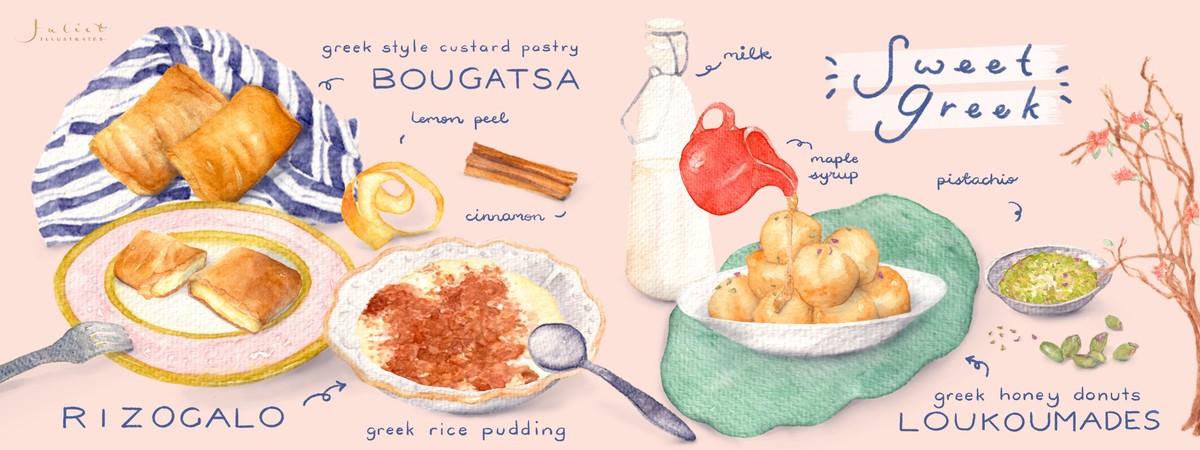 Sweet Greek by Juliet Illustrates