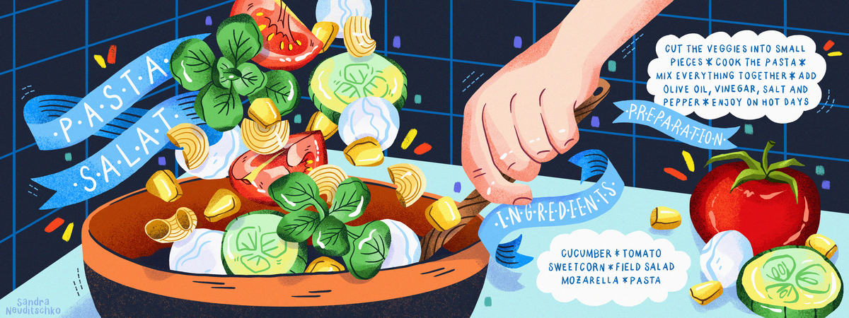 Chill Out - A delicious pasta salad for hot summer days by Sandra Neuditschko