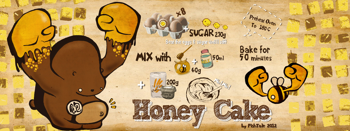Honey Bear ★ Honey Cake by Hugo。Fishtale