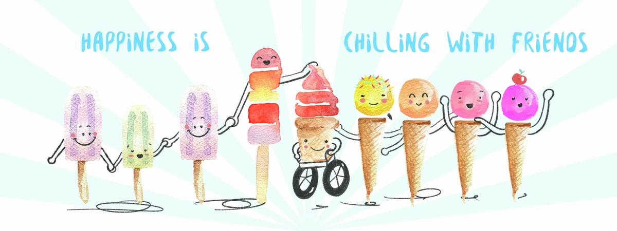 Chilling with Friends by Marcela