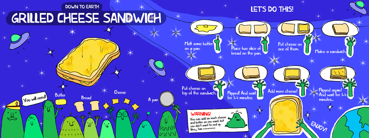 Down to Earth Grilled Cheese Sandwich by Chompunoot Luanganggoon
