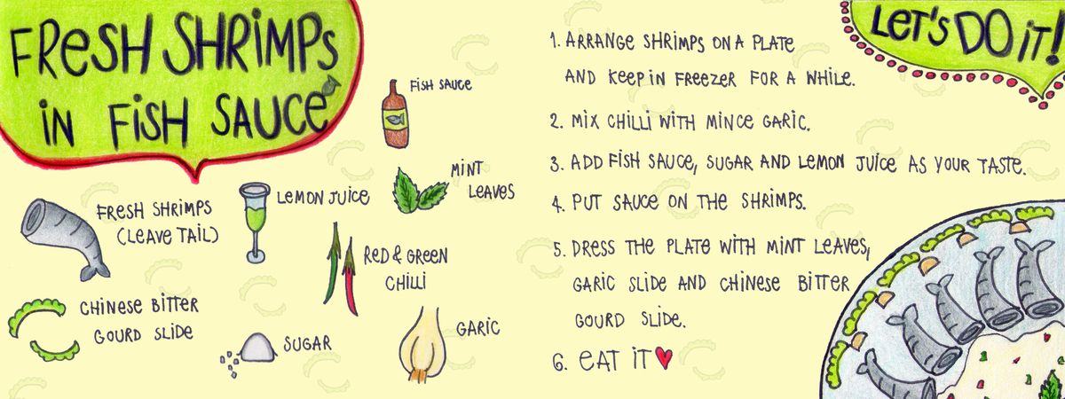 Fresh Shrimps in Fish Sauce by Natwara Wine
