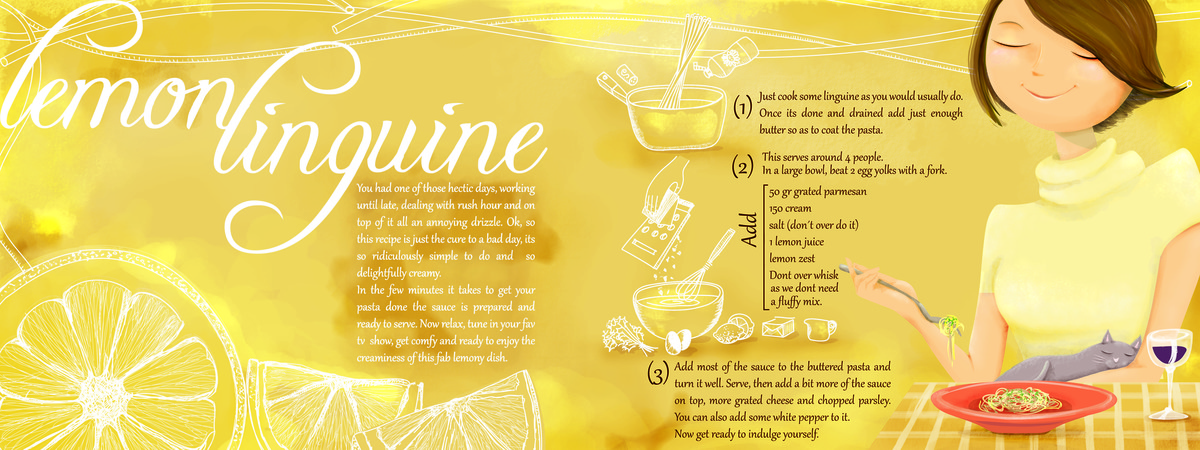 Lemon Linguine by Nathalie Beauvois