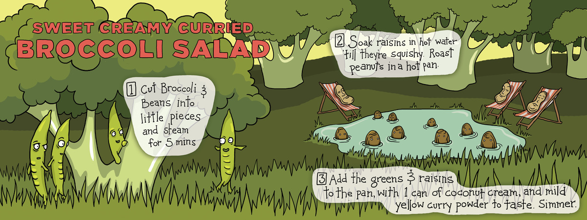 Sweet Creamy Curried Broccoli Salad by Kelly Spencer
