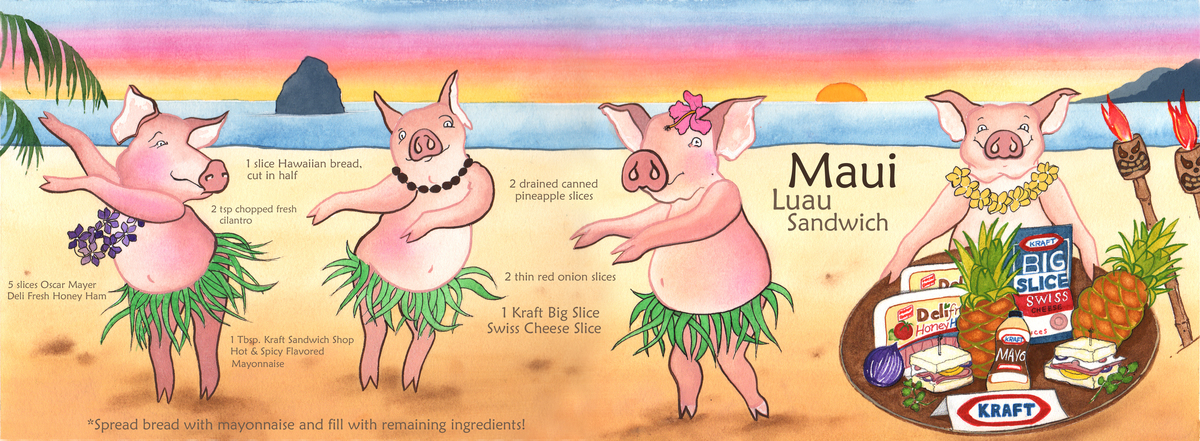 Maui Luau Sandwich by Sharon Wagner