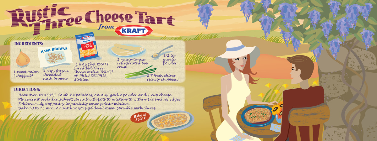 Rustic Three Cheese Tart by Adrienne Saldivar
