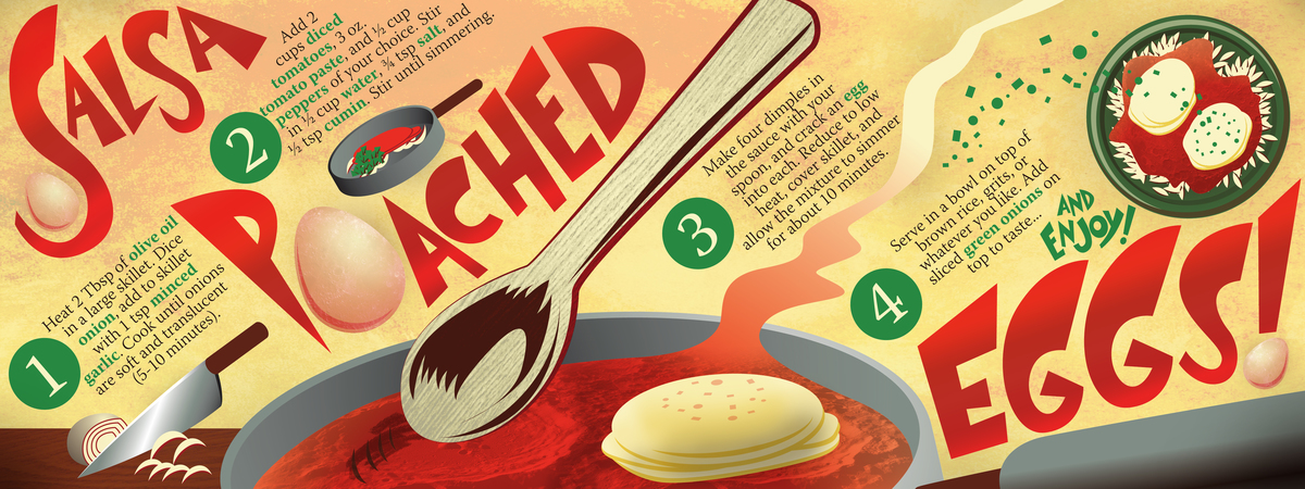 Salsa Poached Eggs by Dorian Lafferre