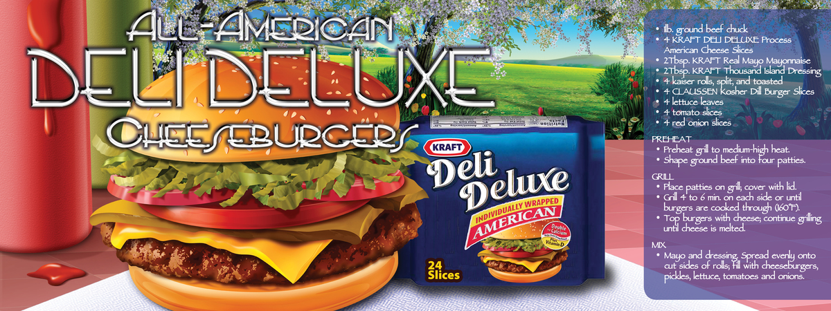 All American Deli-Deluxe Cheeseburger by Jeffrey Burns
