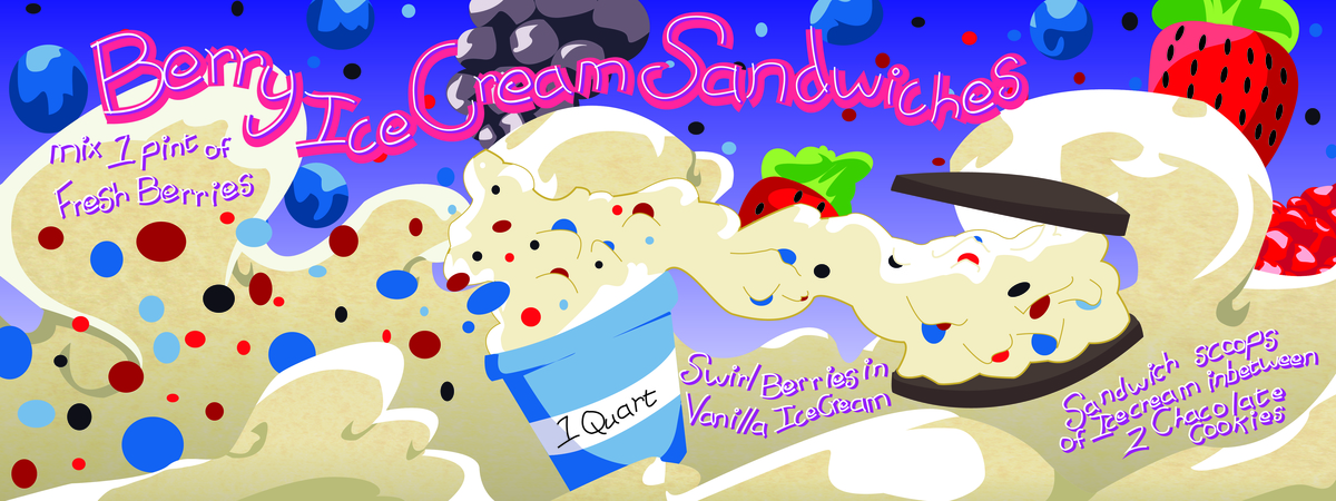 Berry Ice Cream Sandwiches by Arthur Congo