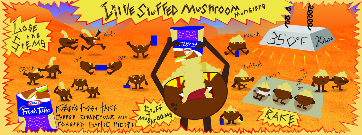 Little Stuffed Mushroom (munsters) by Arthur Congo