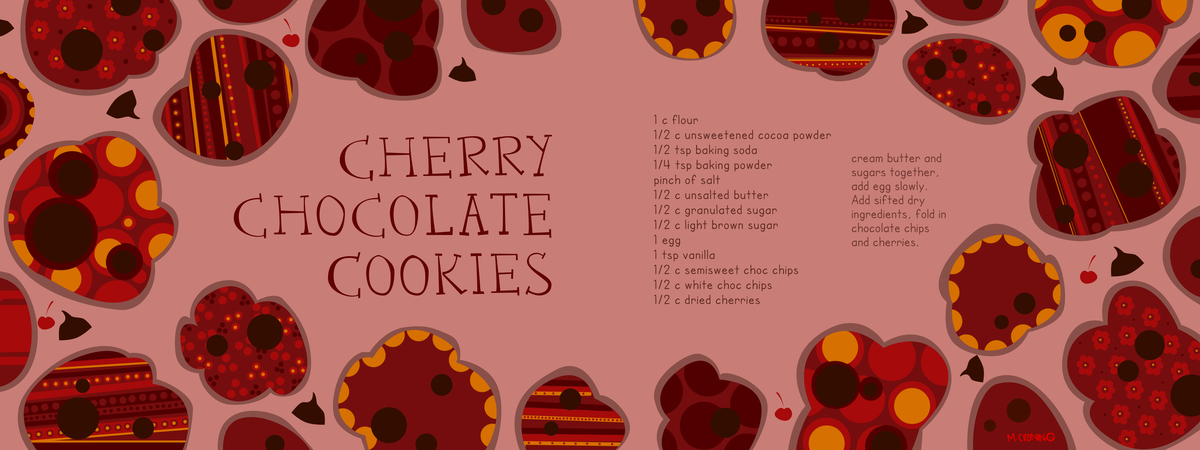 Cherry Chocolate Cookies by Monica Cronin