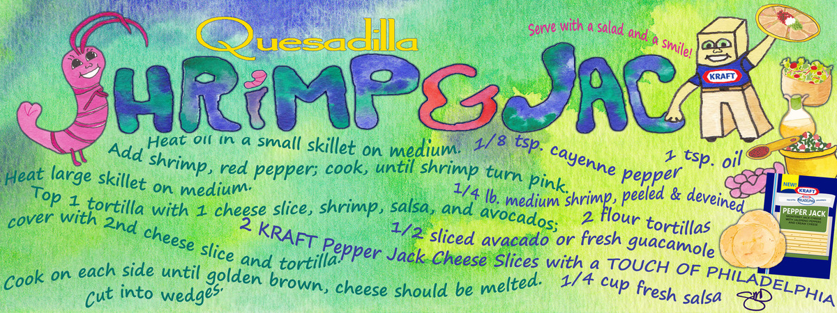 Shrimp and Jack Quesadilla by Sheila Delgado