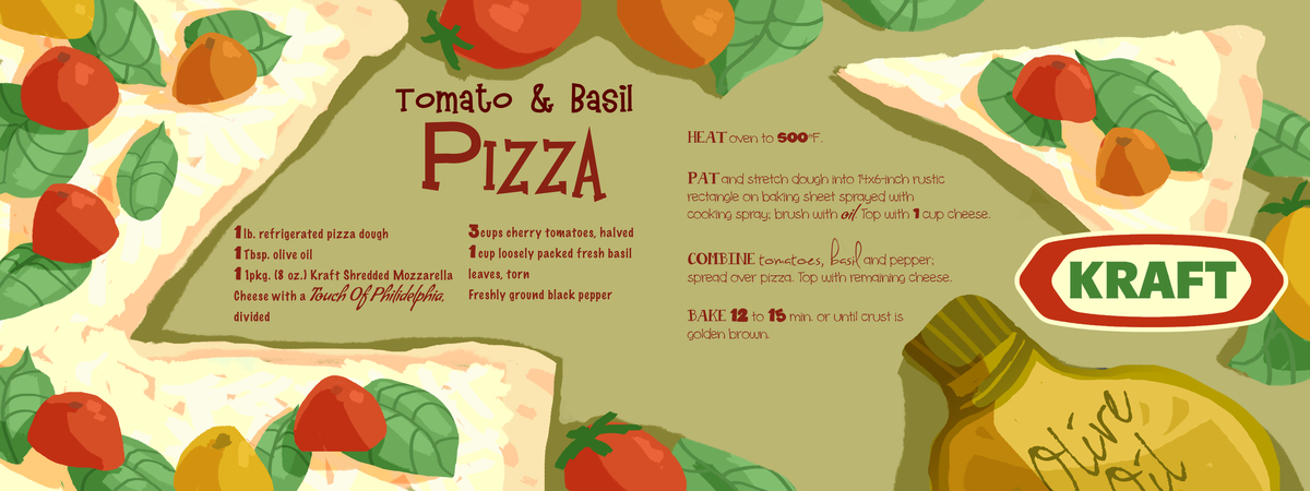 Tomato & Basil Pizza by Lexie Holliday