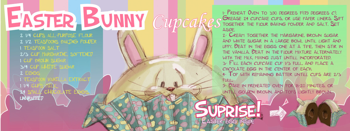 Easter Bunny Cupcakes by Tamara Campeau