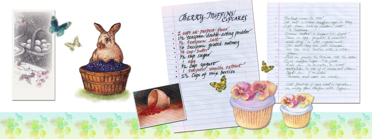 Berries Muffin/Cupcake by Judith Cheng