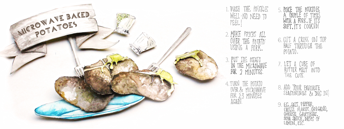 Microwave Baked Potatoes by Khyati Trehan