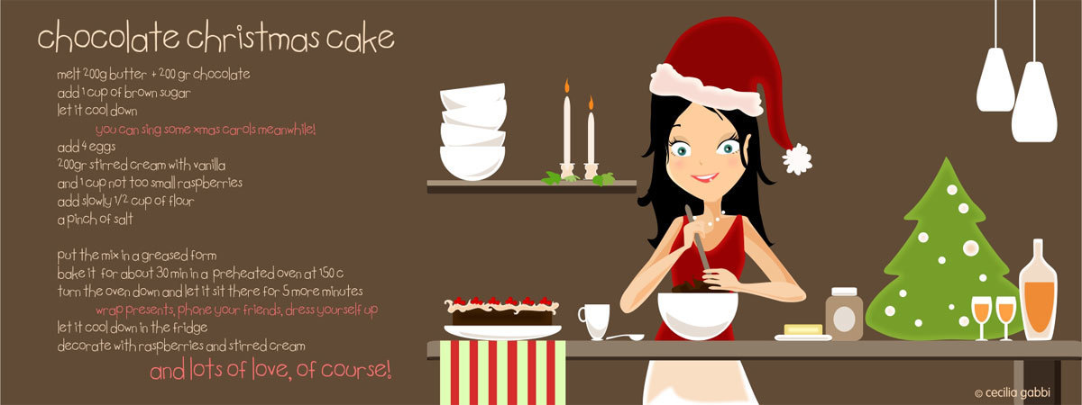 Chocolate Christmas Cake by Cecilia Gabbi