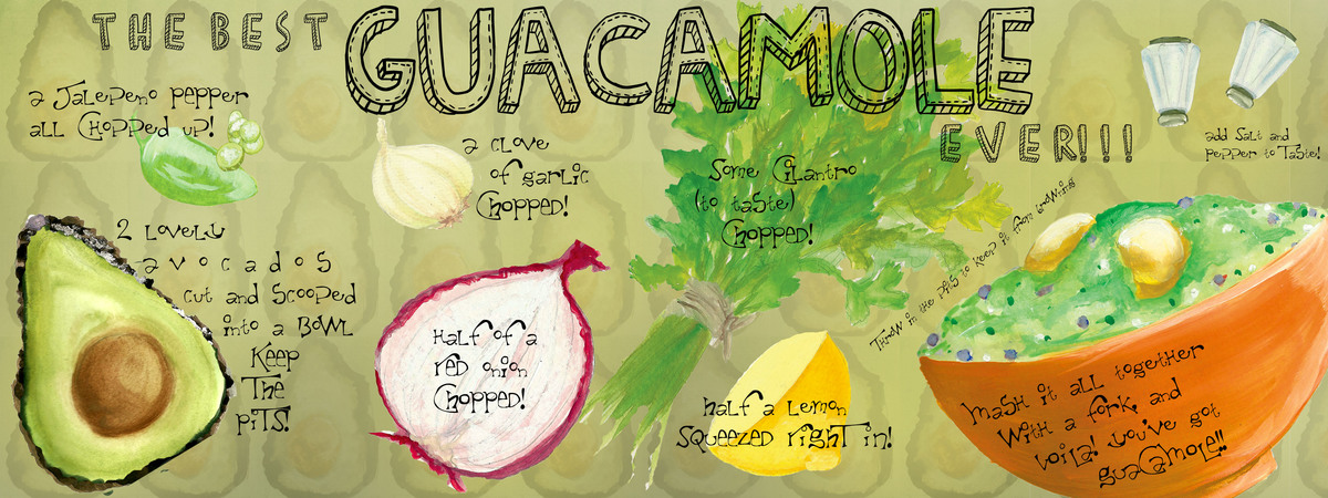 The Best Guacamole Ever by Abigail Shuhart Guacamole with words