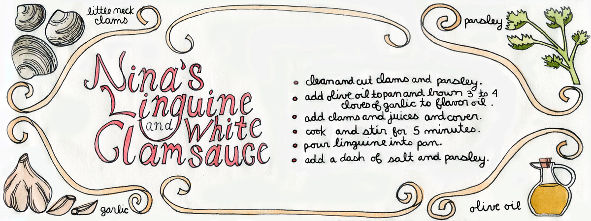 Nina's Linquine and White Clamsauce by Adriana Alexatos