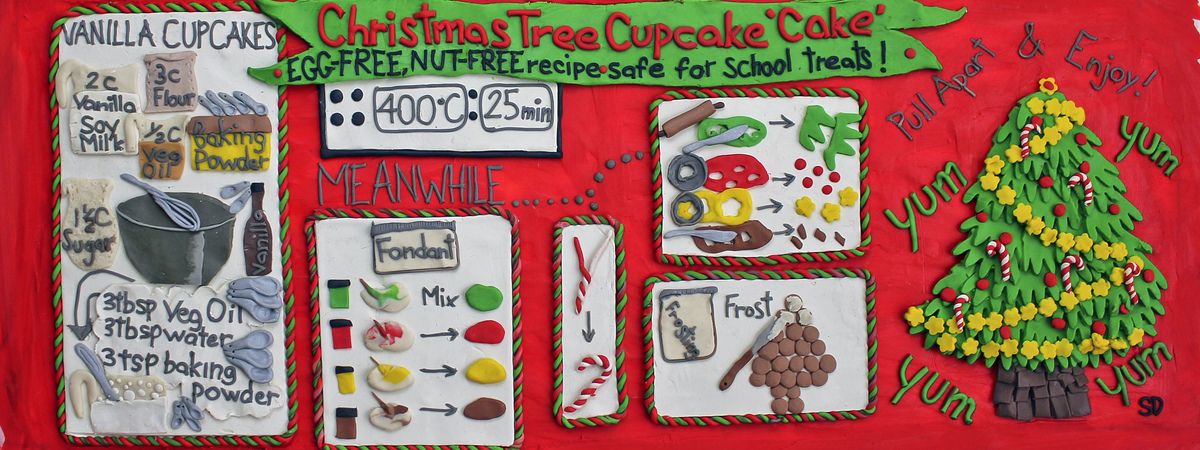 Christmas Tree Cupcake 'Cake' by Suzanne Del Rizzo