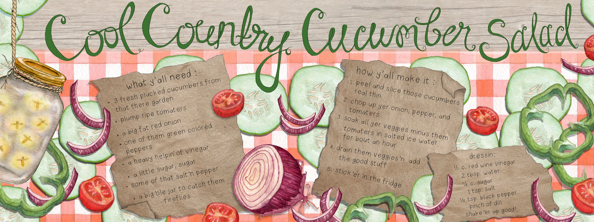 Cool Country Cucumber Salad by Katie Travelstead Travelstead katie tdac1