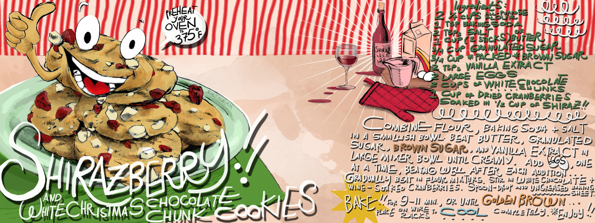 Shirazberry and White Christmas Chocolate Chunk Cookies by Mandy Newham