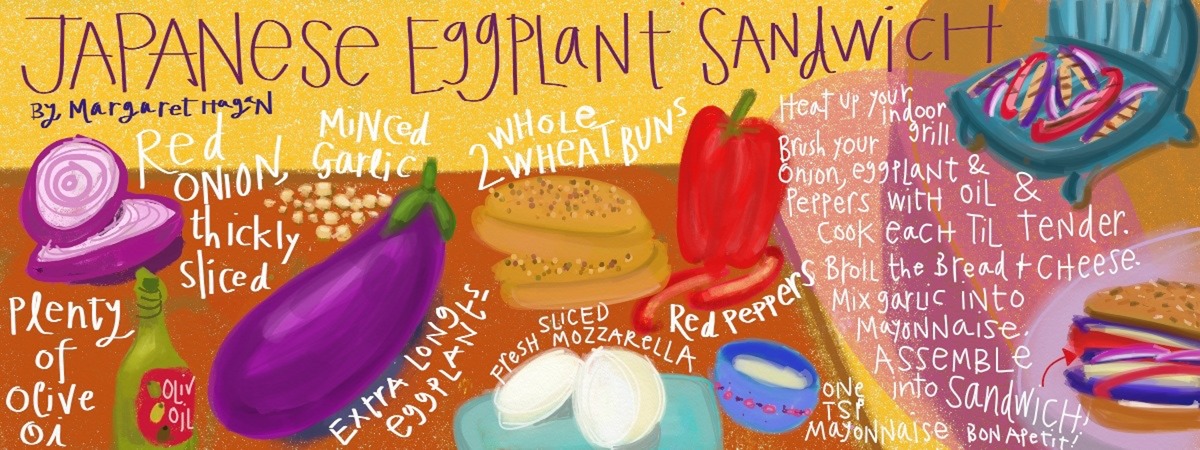 Japanese Eggplant Sandwich by Margaret Hagan