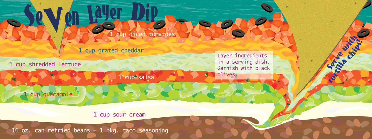 Seven Layer Dip by Adrienne Saldivar Saldivar 7layer