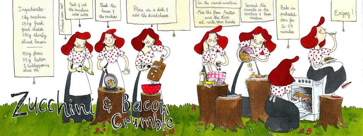 Zucchini and Bacon Crumble by Eglantine Eléphantine