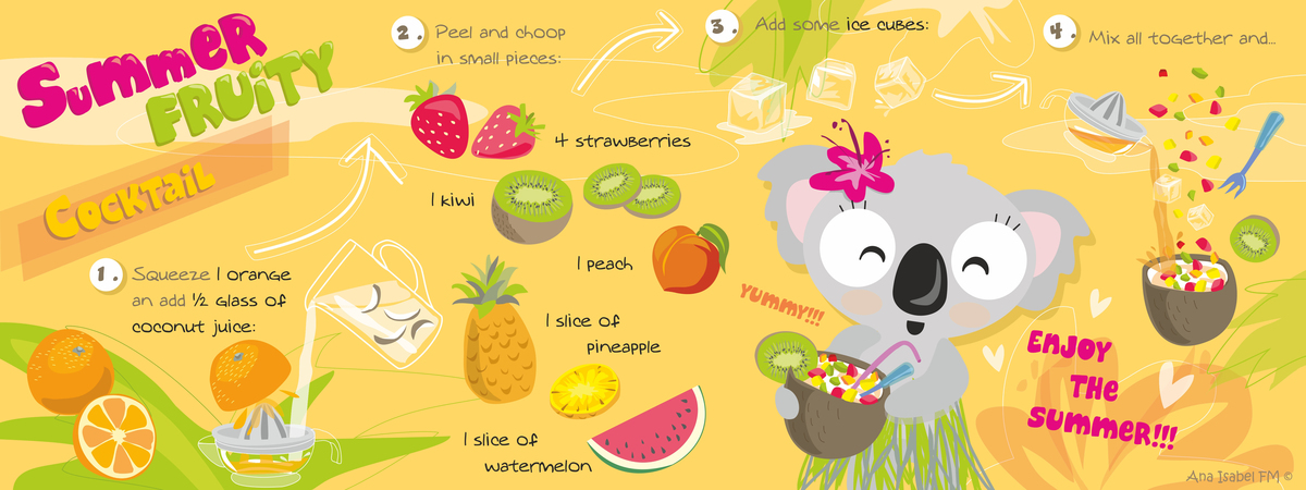 Summer Fruity Cocktail by Ana Isabel FM