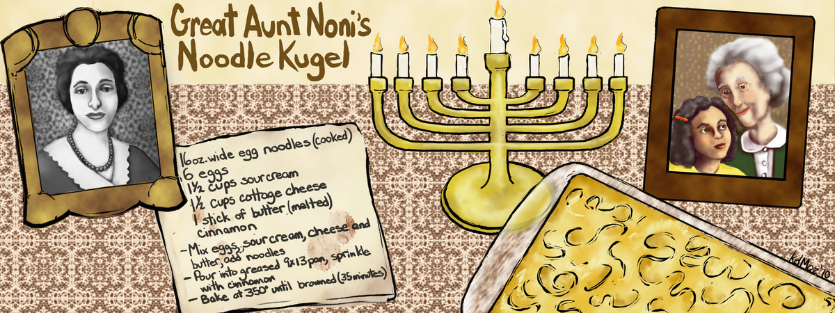 Great Aunt Noni's Noodle Kugel by Katie Dean Mazeika
