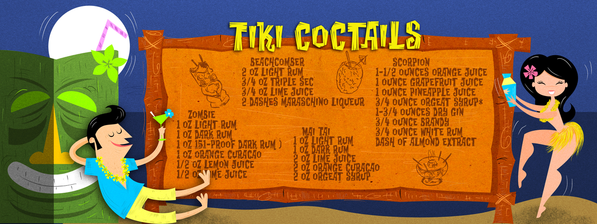 Tiki Cocktails by Christina Draws
