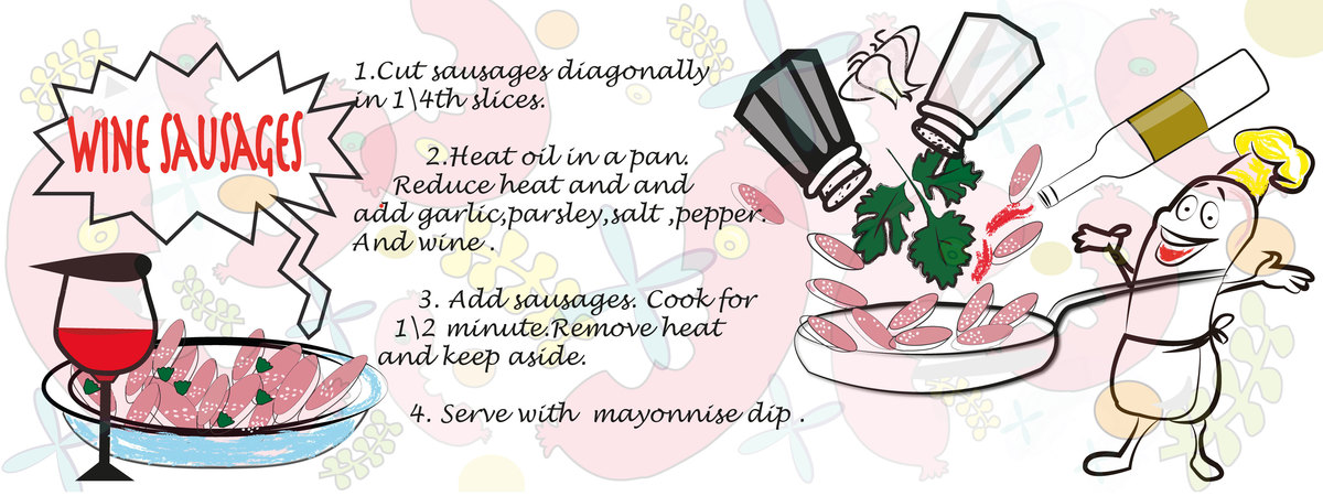 Wine Sausages by Mehar Sethi