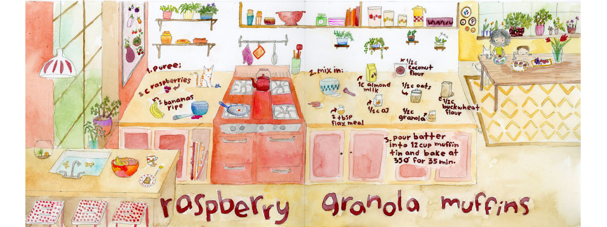 Raspberry Granola Muffins by Char Char