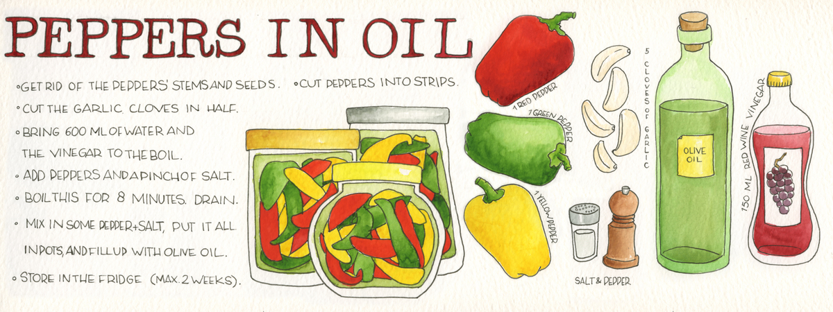 Peppers in Oil by Koosje Koene