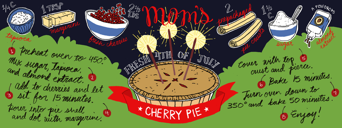 Mom's Fresh Fourth of July Cherry Pie! by Aimee Fleck
