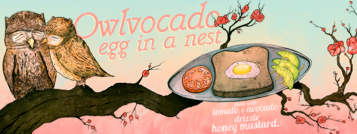 Owlvocado Egg in a Nest by Tristan George