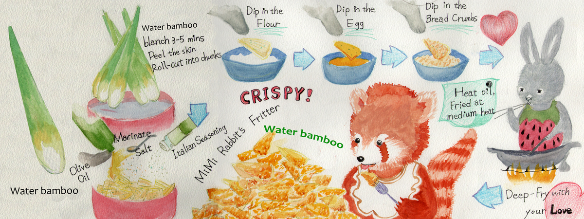 Mimi Rabbit's Fritter Water Bamboo by Ashley Yen