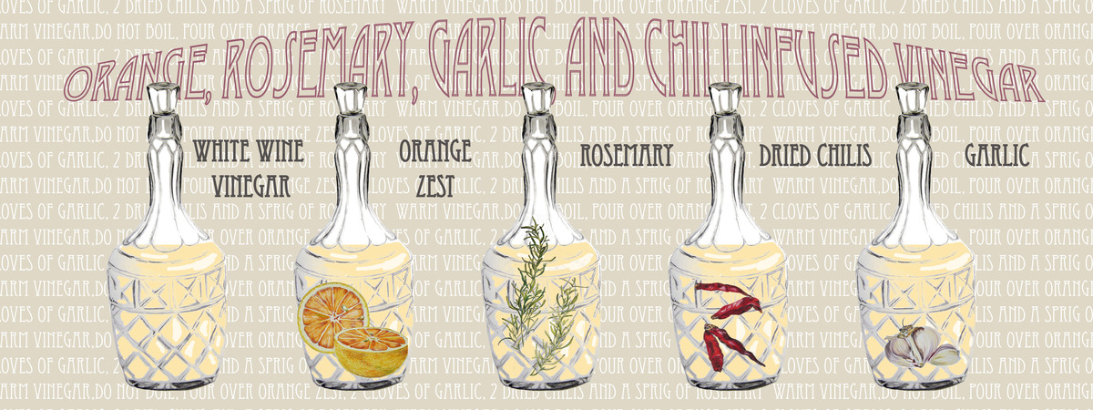 Rosemary, Orange and Chili Infused Vinegar by Stephanie Tramontozzi