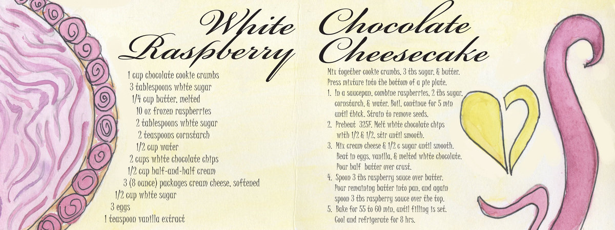 White Chocolate Raspberry Cheesecake by Charlotte Black