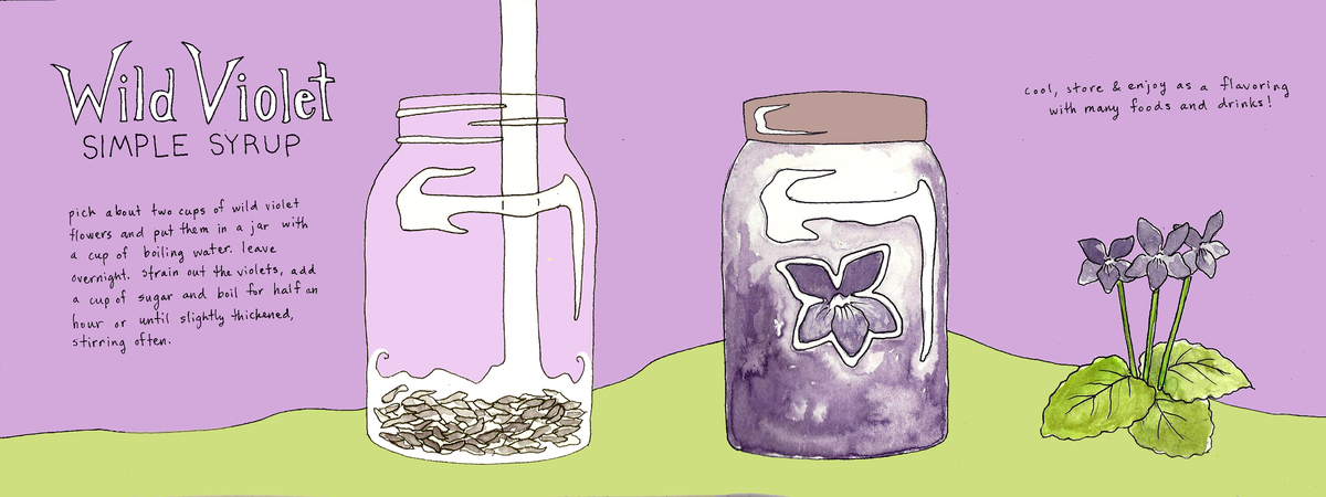 Wild Violet Simple Syrup by Laura Gyre