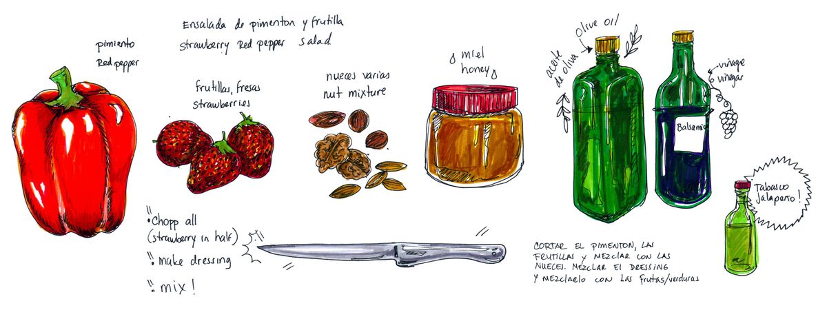 Strawberry Red Pepper Salad by Valia Carvalho