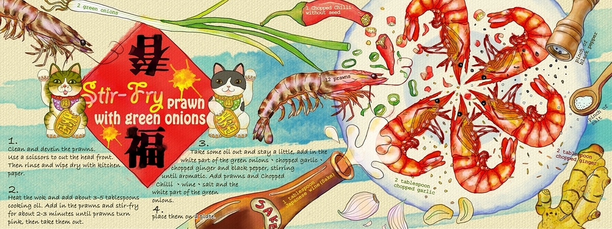Stir-Fry Prawns with Green Onions by lovelovinghome 戀戀家