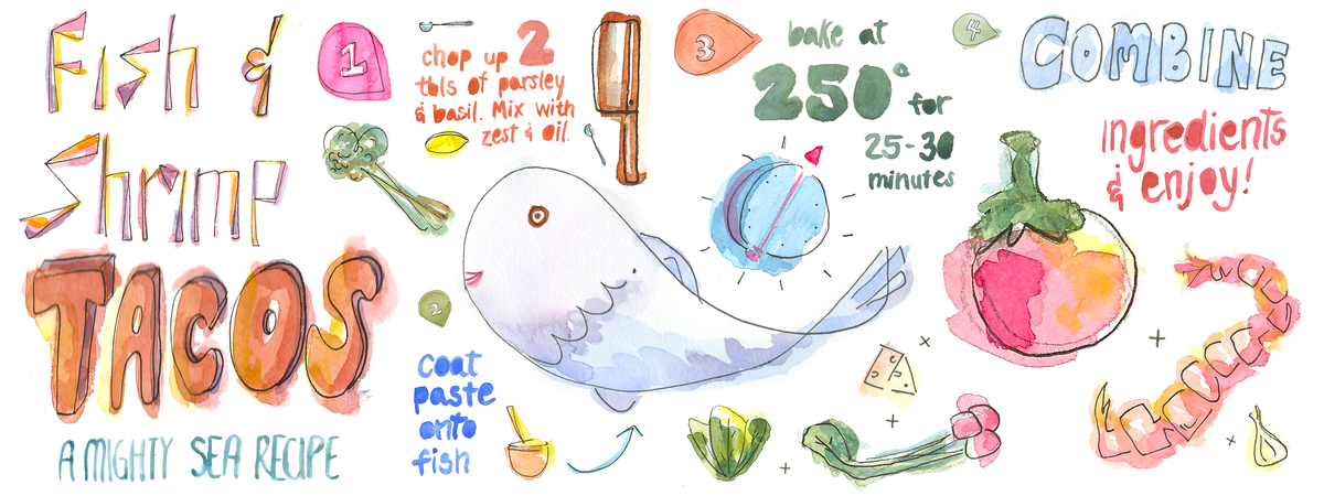 Fish & Shrimp Tacos by Gina LaRocca
