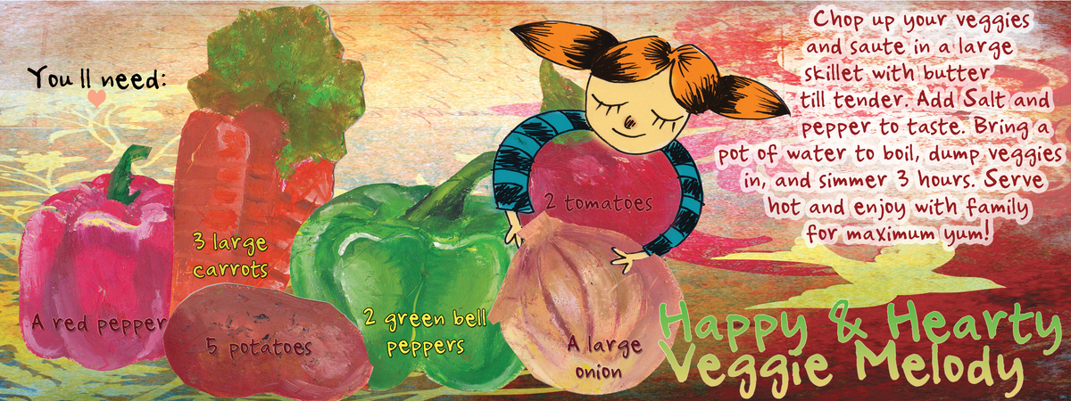 Happy and Hearty Vegetable Melody by Marchanna Bentley
