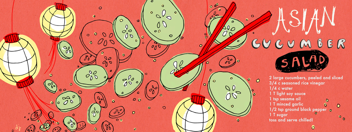 Asian Cucumber Salad by Devon Johnson