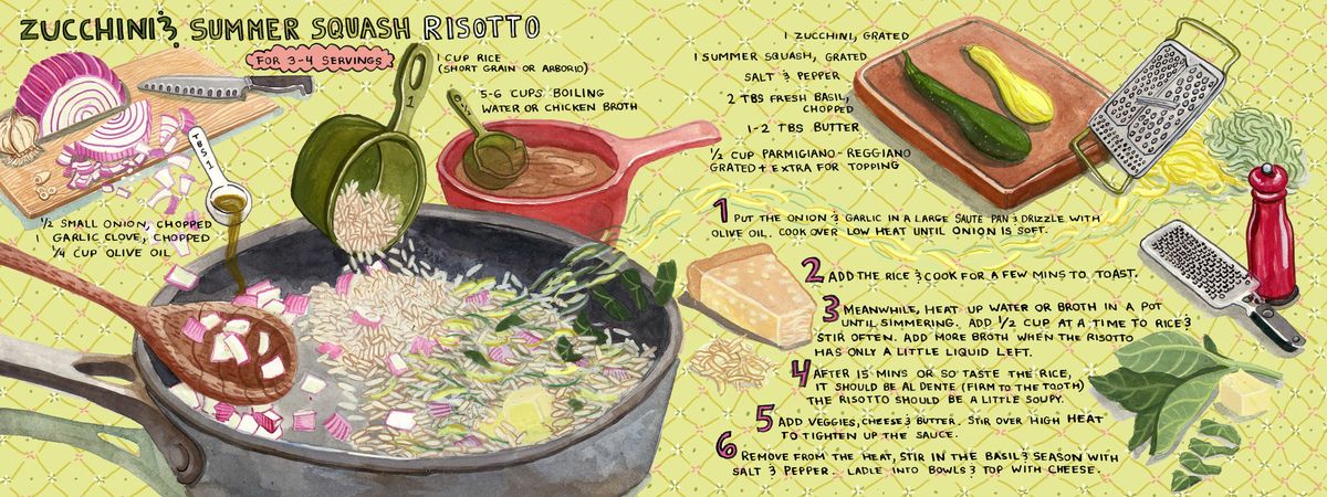 Zucchini & Summer Squash Risotto by Jessica McGuirl