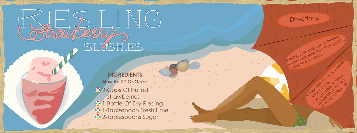 Riesling Strawberry Slushies by Erika Rose